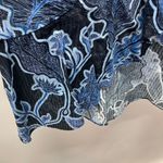 Parker Drew Skirt Womens 4 Blue Floral Midi Summer Beach Cotton Vacation Photo 8