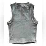 SKIMS  Gray Sleeveless Velour Crop Top Photo 1