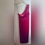 Saylor NIAMA VELVET MIDI DRESS In Bubblegum Color Hot Pink Fuchsia-NWT Size L Photo 9
