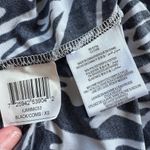 BCBG MAXAZRIA Long Sleeve Black and White Abstract Patterned Wrap Dress XS Photo 5