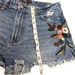 Abercrombie & Fitch Annie High Rise Shorts 28 6R Floral Embroidered Distressed Photo 4