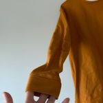 ZARA  Mustard Yellow Cotton Crewneck Long Sleeve Shirt Size Medium Photo 2