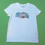 Levi's  T Shirt Size XS White EUC Flowers Label Women Basic Photo 0