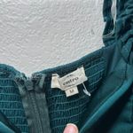 Entro  Womens Mini Dress Size M Teal Long Sleeve Square Neck Ruched Party elegant Photo 4