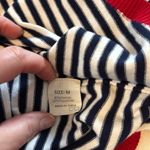 Dokotoo Navy/White Striped with Red Short Sleeve Sweater Size M Blue Size M Photo 4