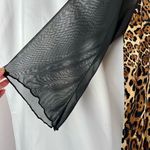Lavish  Animal Print Cheetah Sheer 3/4 Sleeve Blouse 1X Photo 1