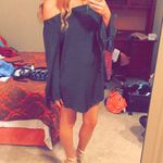 Olive off the shoulder dress Green Size M Photo 2