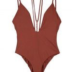 Beach Bunny  Ireland Ring One Piece Swimsuit Rust Photo 3