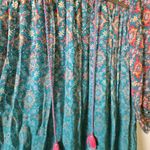 Anthropologie TANVI KEDIA Tunic Dress Jade Rose Yellow Ivory Arabesque Small Photo 3