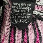 La Playa Black and Maroon Striped Sheer Swimsuit Cover Up Photo 4