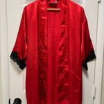 Frederick's of Hollywood ❤B04-Frederick's of Holllywood women's size small satin robe kimono red Photo 0