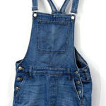 Madewell Denim Bib Shortalls Adirondak Adjustable Short Overalls Blue Medium Photo 0