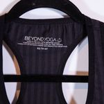 Beyond Yoga Jacquard Black Stripe Work It Over Long Line Cut Out Sports Bra XS Photo 1