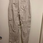 Hollister Womens Beige Ultra High Rise Cargo Pants S Linen Blend 28x29 Waist 28” Photo 5