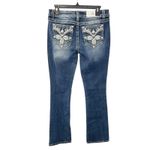 Miss Me  Jeans Women Sz 30 Chloe Slim Boot Embellished Pocket‎ Med Wash Denim EUC Photo 1