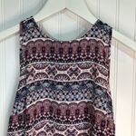 Pink Rose Juniors Patterned Tank Top with Back Exposed Zipper Size Small Photo 5