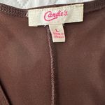 Candie's Candie’s Brown Sleeveless Ring Detail Midi Dress L Glam Mob Wife Cocktail Party Photo 14