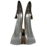 J.Crew  CLEO Silver Mirror Metallic Leather Perforated Loafers Size 7.5 M Photo 6