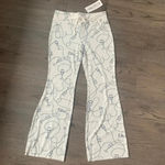Wildfox Popping Bottles Flared Lounge Sweatpants - Size M - Vanilla - NWT Photo 4