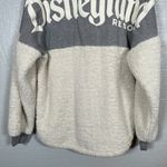 Disneyland Resort Spirit Jersey M Gray Ivory Sherpa Long Sleeve Sweatshirt White Size M Photo 5