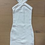 Aritzia  Babaton White Ribbed Halter Mini Dress Photo 0