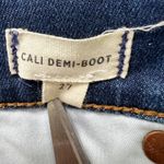 Madewell  Cali Demi Boot Jeans‎ Size 27 Blue Mid Rise Raw Hem Stretch Denim Photo 4
