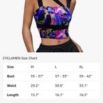 Women's Buckle Tank Top, Crop, Cami, Gothic, Y2K Streetwear, XS Blue Photo 4