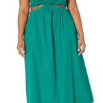 Emerald Green halter neck maxi dress with side cutout details 💚 size:Large NWT Photo 3