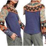 Free People Swit the Small Stuff Sweater Navy Combo | XL Photo 12