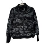 Athleta Tugga Sherpa Jacket Full Zip Fog Camp Black Camo Womens Plus Size 1x Photo 2