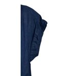 Nautica  Womens Navy Blue Linen Blend Short Sleeve Button Up Camp Shirt Size L Photo 5