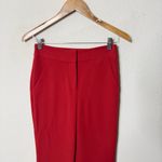 Veronica Beard Lebone Pleated Crepe Straight Leg Pants Crimson Red Womens Size 0 Photo 4