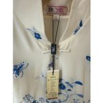 Chinese Embroidered 100% Silk Cheongsam Sleeveless Top Size M Blue Size M Photo 4