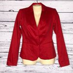 Dalia Collection NWT Size 2 Red Button Front Fully Lined Cotton Blend Blazer Photo 0