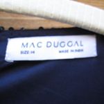 Mac Duggal 5578 Womens Sequined V Neck Short Puff Sleeve Midi Dress Photo 12