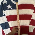 Moon & Madison American Flag Sweater Pullover Red Photo 4