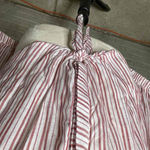 Michael Stars  Red‎ White Striped Tie Front Long Sleeve Blouse Size Small Photo 1