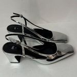Zara Metallic High Heel Slingback Shoes Photo 2