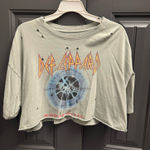 Def Leppard Crop top Gray Photo 0