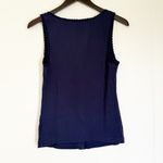 Aerie  Ribbed Button Tie Navy Blue Tank Top Medium Photo 2