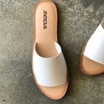 Soda  Sansa slip on mule sandal in white Photo 4