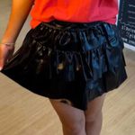 Ruffle leather skirt Black Size M Photo 1