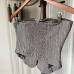 Free People  Herringbone Tweed Grey Jamie Tube Top in 70s Combo Photo 9