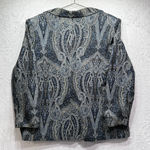Dress Barn Blue Paisley Tapestry Jacquard Blazer Jacket Boho Vintage Size 2X Photo 1