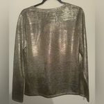 Vera Wang 🎄Simply Vera  Shimmering Gold Knit Top Photo 3