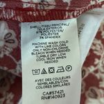 Ann Taylor  LOFT Red White Floral Short Sleeve Flounce Hem Mini Shift Dress Sz S Photo 7