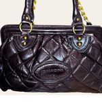 Dimoni Bag Brown Diamond Quilted Leather Photo 0