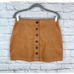 Rue 21 Womens  Camel Ribbed Corduroy Button Down Mini Skirt - Sz M Photo 1