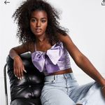 Miss Selfridge  taffeta bow detail cami top in lilac never worn Photo 2