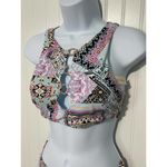 Nanette Lepore  Hannah High Neck Marrakesh Megerie‎ Bikini Set Swim Set Size 10 Photo 15